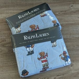New!Vintage Ralph Lauren Flat and Fitted Sheet Set